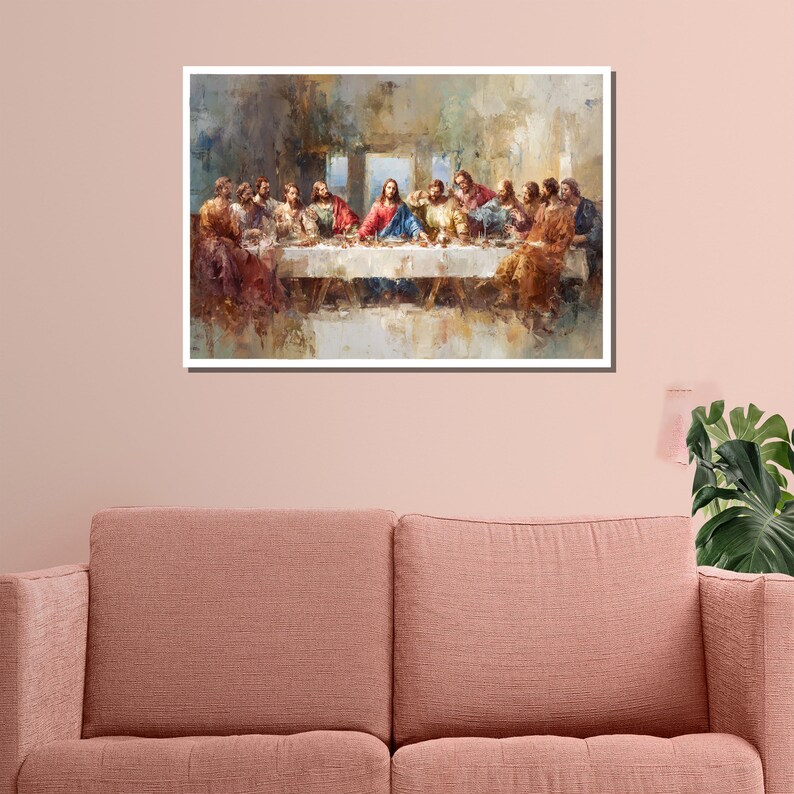 Leonardo Da Vinci the Last Supper Canvas Painting Wall Art, Religious ...