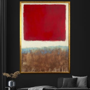 Mark Rothko Canvas Painting - Red, Blue, and Brown Abstract Artwork - Modern Art Gift Decor