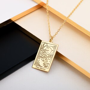 Collier tarot 22 cartes, collier de sorcière délicat, bijoux spirituels, cadeau ami sorcière, collier astrologie, cadeau de Noël, bijoux de tarot