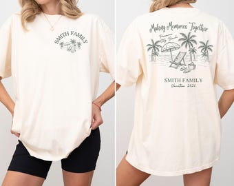 Comfort Colors® Family Vacation Shirts - Family Beach Trip Tshirt - Summer Vacation Tee - Island Tropical Coastal Trip - Family Vacay Gift