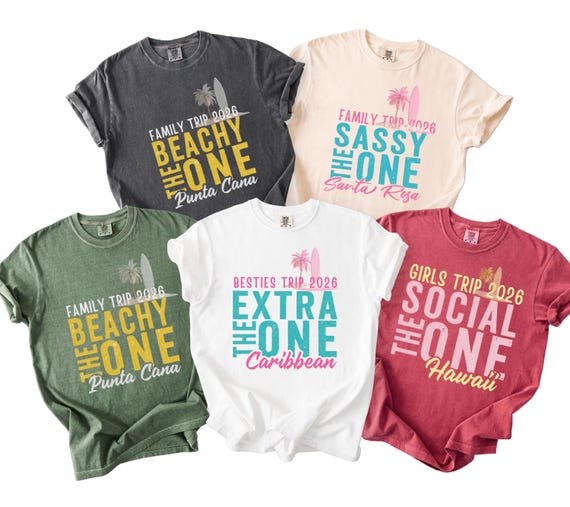 Comfort Colors® Custom Girls Trip Shirts | Matching Weekend Vacation Tee | Personalized Vacay Mode Summer Beach T-shirt | Best Friend Cruise