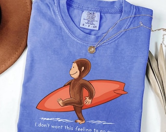 I Dont Want This Feeling To Go Away Shirt, Vintage Surf Monkey Tee, Nostalgic Summer Shirt, Beach Vacation Tee, Cozy Nostalgic Aesthetic Tee