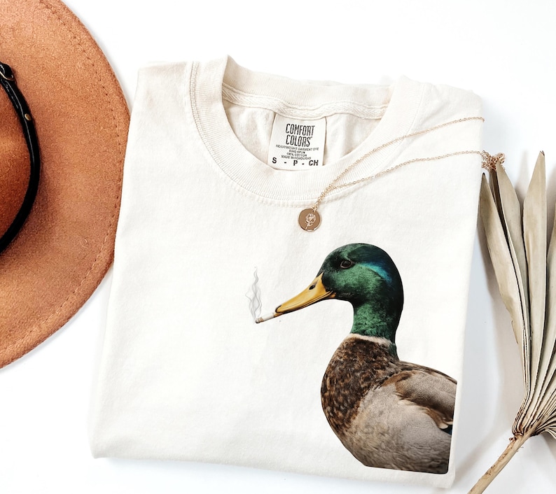 Comfort Colors® Mallard Smoking Cigarette Meme Funny Mallard Duck ...