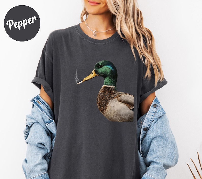 Comfort Colors® Mallard Smoking Cigarette Meme Funny Mallard Duck ...