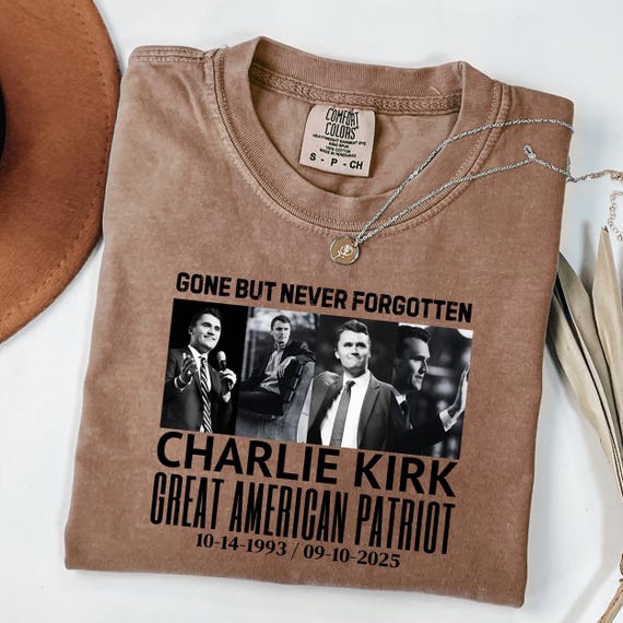 Comfort Colors Charlie Kirk T-Shirt: Republican Patriotic American Shirt
