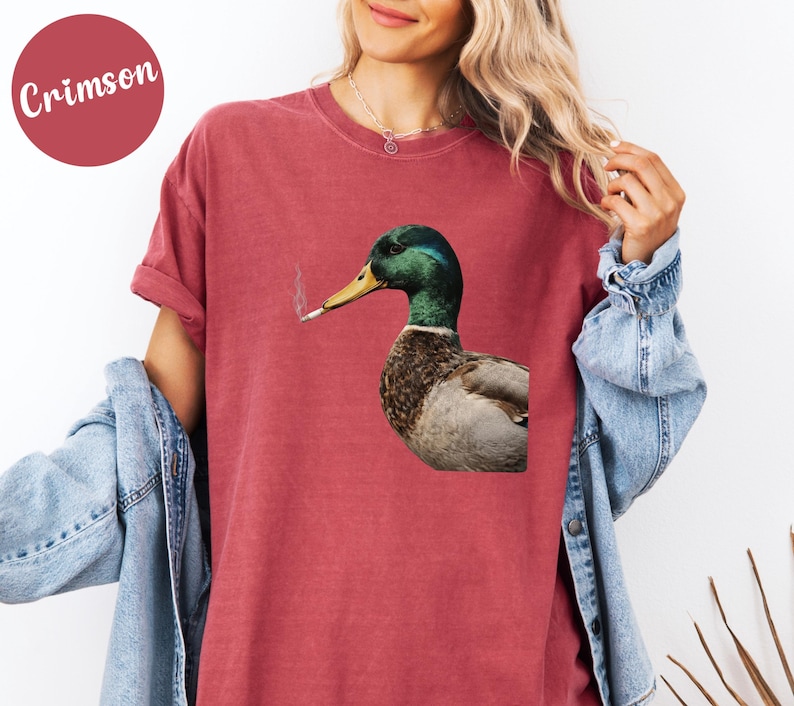 Comfort Colors® Mallard Smoking Cigarette Meme Funny Mallard Duck ...