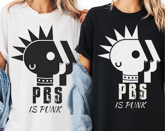 T-shirt PBS is Punk I T-shirt rétro Comfort Colors® Service de radiodiffusion publique I T-shirt nostalgie années 70 80 I Save PBS I T-shirt Manifestation politique