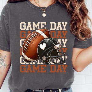 Comfort Colors®  Retro Game Day Football Helmet Graphic Tee, Distressed Vintage Grunge Shirt, Fall Sports Fan Shirt, College Gameday Top