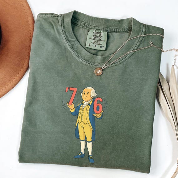 Comfort Colors® 6-7 7-6 George Washington Shirt, Viral Meme Shirt