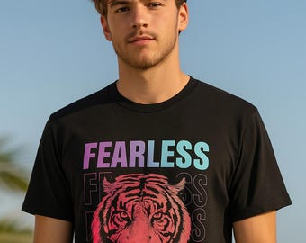 Fearless Tiger Christian T-Shirt | God Didn't Give Us a Spirit of Fear Tee | 2 Timothy 1:7