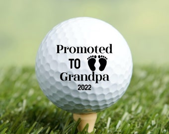 Custom Golf Balls, Promoted to Grandpa, Pregnancy Reveal, Pregnancy Announcement, New Grandpa Gift, Personalized Golf Ball, Gift For him