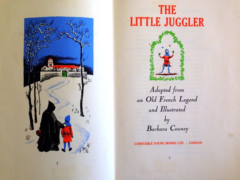 1964 The LITTLE JUGGLER Adapted from an old French Legend and illustrated by Barbara COONEY image 2