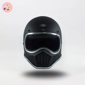 Custom Viganos Style Motorcycle Helmet Retro Biker Full Face