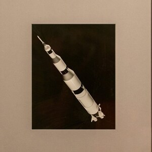 Original Nasa Apollo Prototype 8X10 photograph of Saturn V 1963 Rocket shot in Nasa Studio