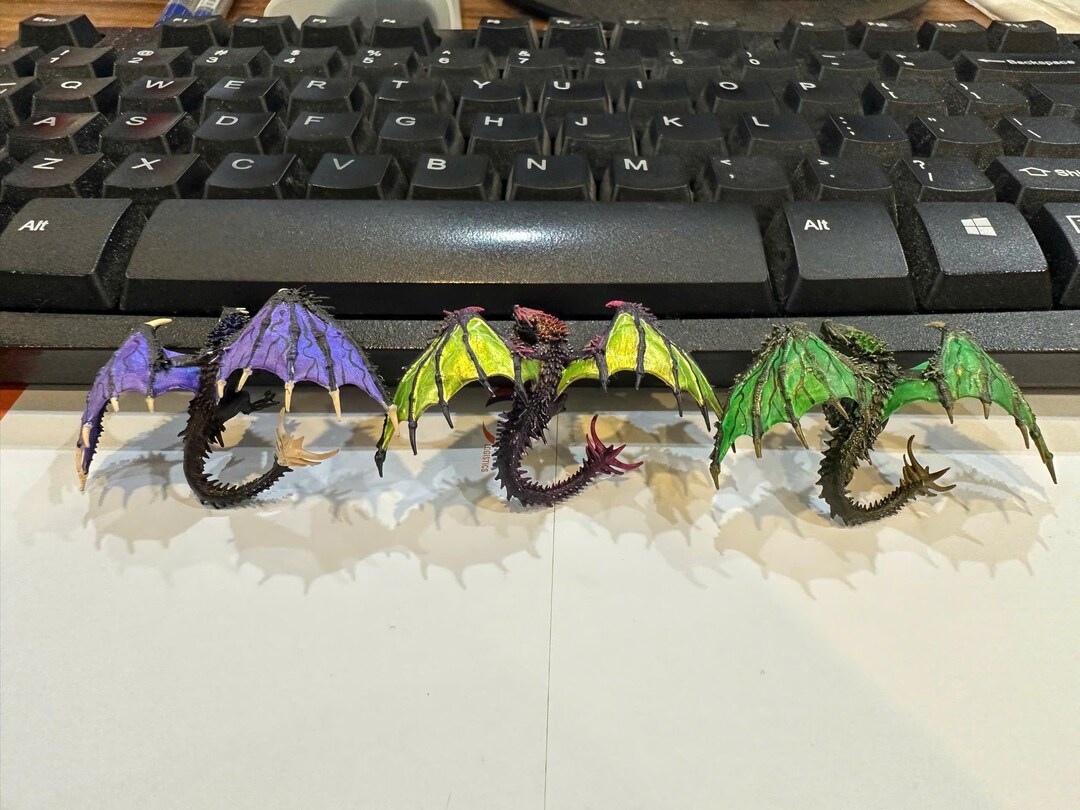 Fantasy Dragon Figurine – Handcrafted Resin Dragon Model – Mythical ...