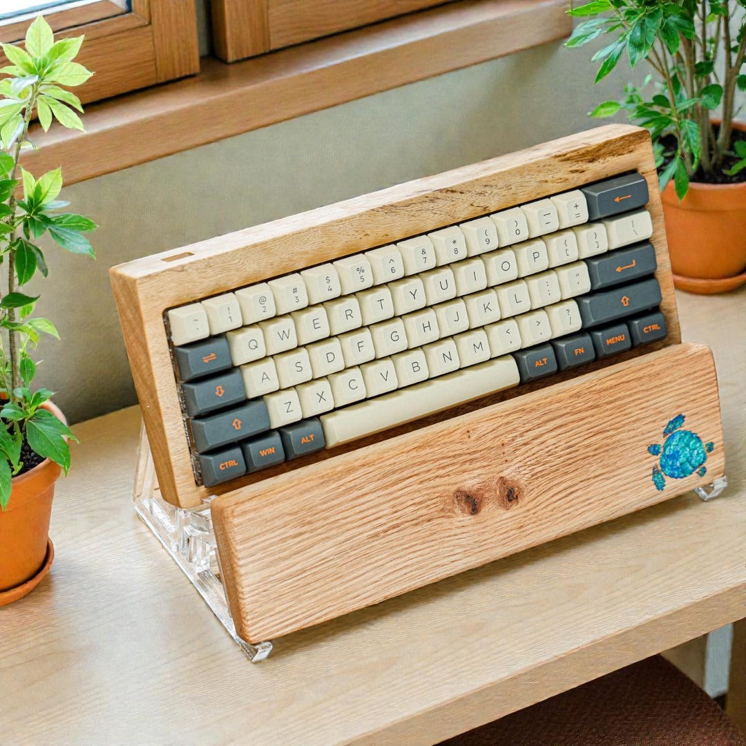 Unique Keyboard Case Custom Ash Wood Mechanical Keyboard Case With Wooden Wrist Rest – Clean ...