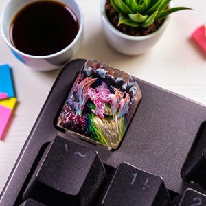 Dragon Resin Keycap: Artisan Mechanical Keyboard Accessory