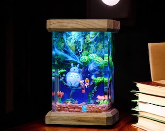 Anime Forest Spirit-lamp: handgemaakt nachtlampje van hars of ambachtelijke keycap