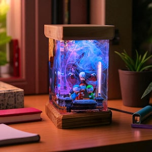 Handmade Resin Duck Lamp: Cartoon Night Light, Whimsical Kids Decor