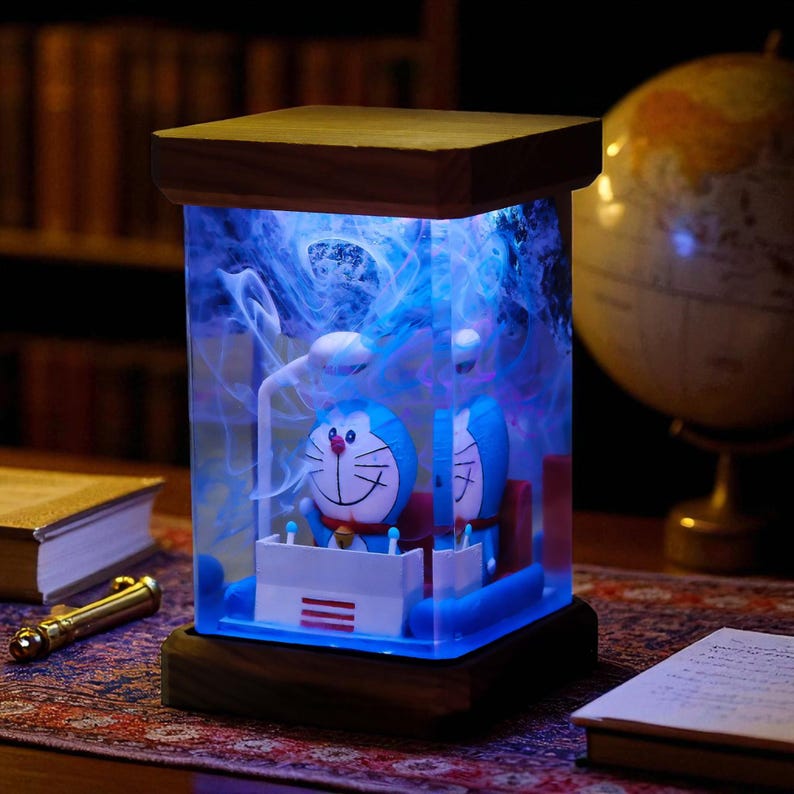 Doraemon Resin Diorama Lamp: Anime Night Light, Kids Gift - Etsy