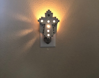 Holy Cross Night Light, Religious Night Light, Custom made night light, Old Rugged Cross Night Light, Ceramic Cross Light