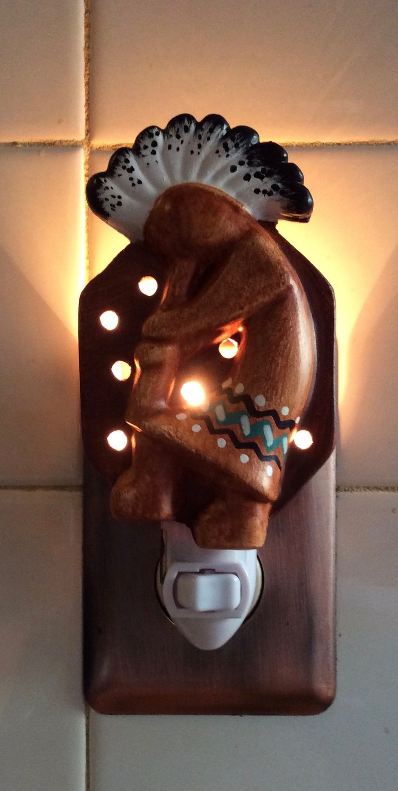 Southwestern Kokopelli Dancer Night Light, Southwestern Decor