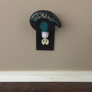 Native Black Bear Night Light, Southwestern Night Light, Custom Handmade Night Light, Southwest Light, Unique Southwestern Decor image 1