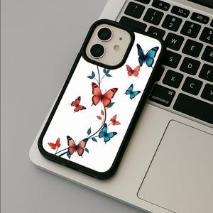 Floral Butterfly iPhone Case: Clear Protective Cover, Botanical Art