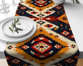 Table Runner Vintage Turkish Kilim Rug Ethnic Ottoman Textile Retro Dining Room Decor Accent Home Decoration