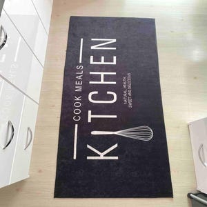 Washable Non-Slip Kitchen Runner Rug Floor Mat, Non-Slip Kitchen Mat, Home Decor Kitchen Rug, Modern Design Kitchen Mat