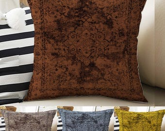 Turkish Kilim Pillow Covers - Colorful Vintage Rug Design Cushion Case, Retro Print Throw Pillow Accent, Boho Home Decor