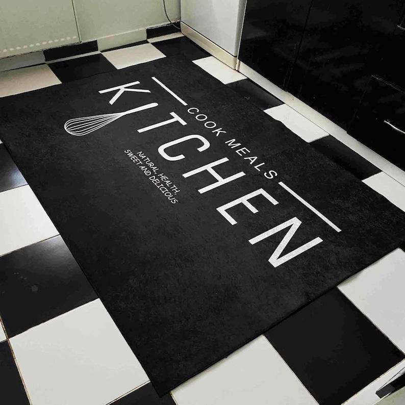 Washable Non-Slip Kitchen Runner Rug Floor Mat, Non-Slip Kitchen Mat, Home Decor Kitchen Rug, Modern Design Kitchen Mat