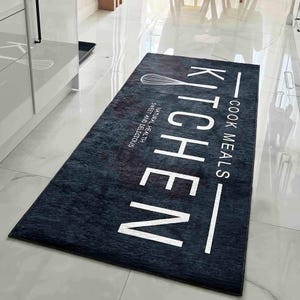 Washable Non-Slip Kitchen Runner Rug Floor Mat, Non-Slip Kitchen Mat, Home Decor Kitchen Rug, Modern Design Kitchen Mat