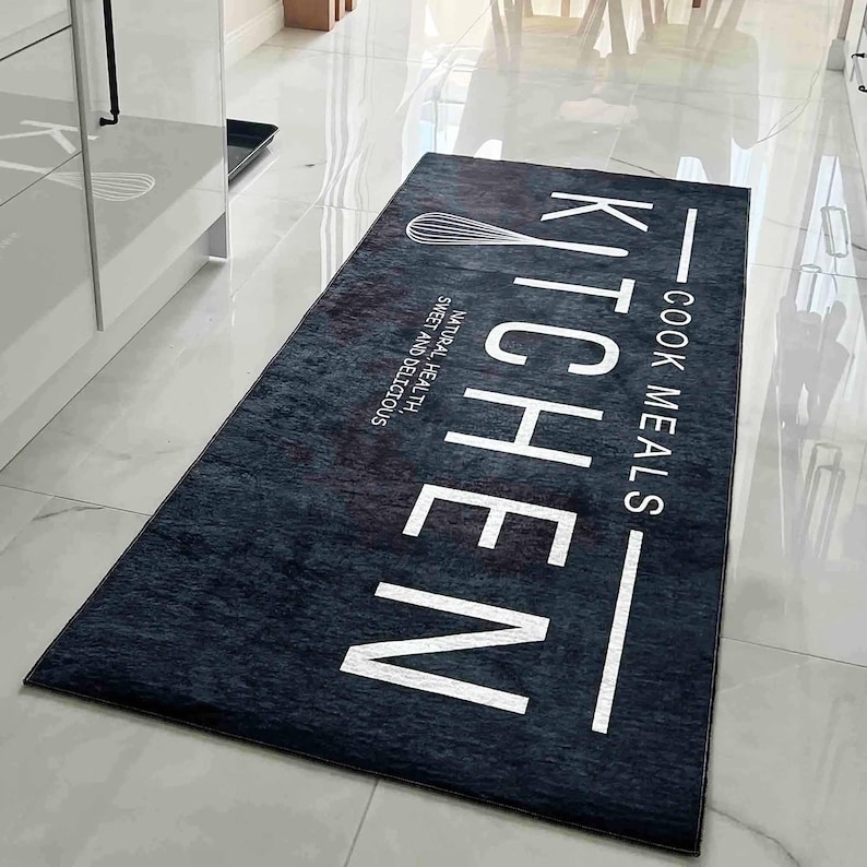 Washable Non-Slip Kitchen Runner Rug Floor Mat, Non-Slip Kitchen Mat, Home Decor Kitchen Rug, Modern Design Kitchen Mat