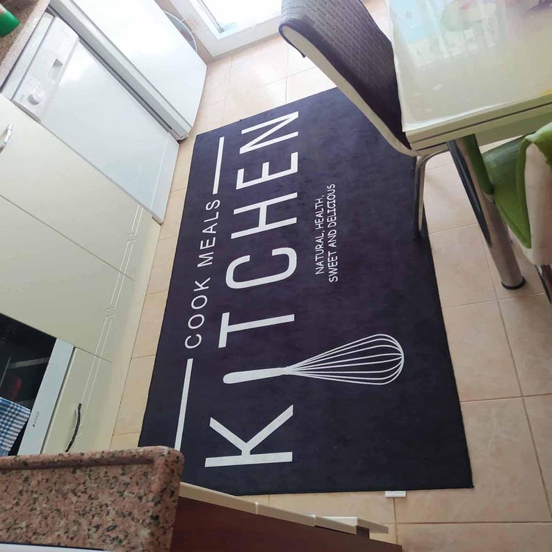 Washable Non-Slip Kitchen Runner Rug Floor Mat, Non-Slip Kitchen Mat, Home Decor Kitchen Rug, Modern Design Kitchen Mat