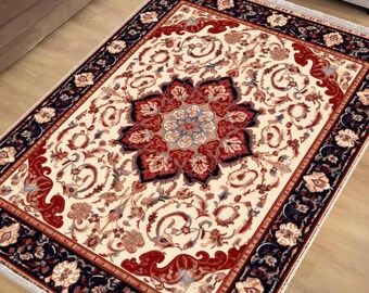 Anatolian Vintage Classic Area Rug|Ethnic Oriental Turkish Rug|Vintage Carpet|Chenille Washable Rug |Ottoman Court Carpet|Turkish Kilim Rug