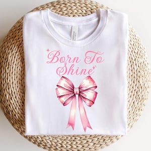Pink Coquette Shirt, Girly Aesthetic Shirt, Coquette Bow Shirt, Gift for Her, Cute Ribbon Shirt for Women, Pink Bow Shirt, Pink Ribbon Shirt