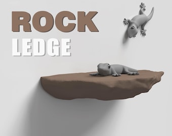 Rock-Inspired Reptile and Amphibian Ledge, Enhance Your Pet's Habitat with Natural Appeal Frog, Gecko, Snake, Terrarium Vivarium Accessories