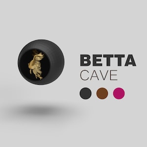 Betta Floating Cave – Suction Cup Nest, Aquarium Shelter, Hiding Spot for Siamese Fighting Fish, Cichlids and Other Small Fish, Tank Decor