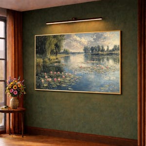 Canvasschilderij waterlelies Claude Monet – Serene landschapsmuurkunst