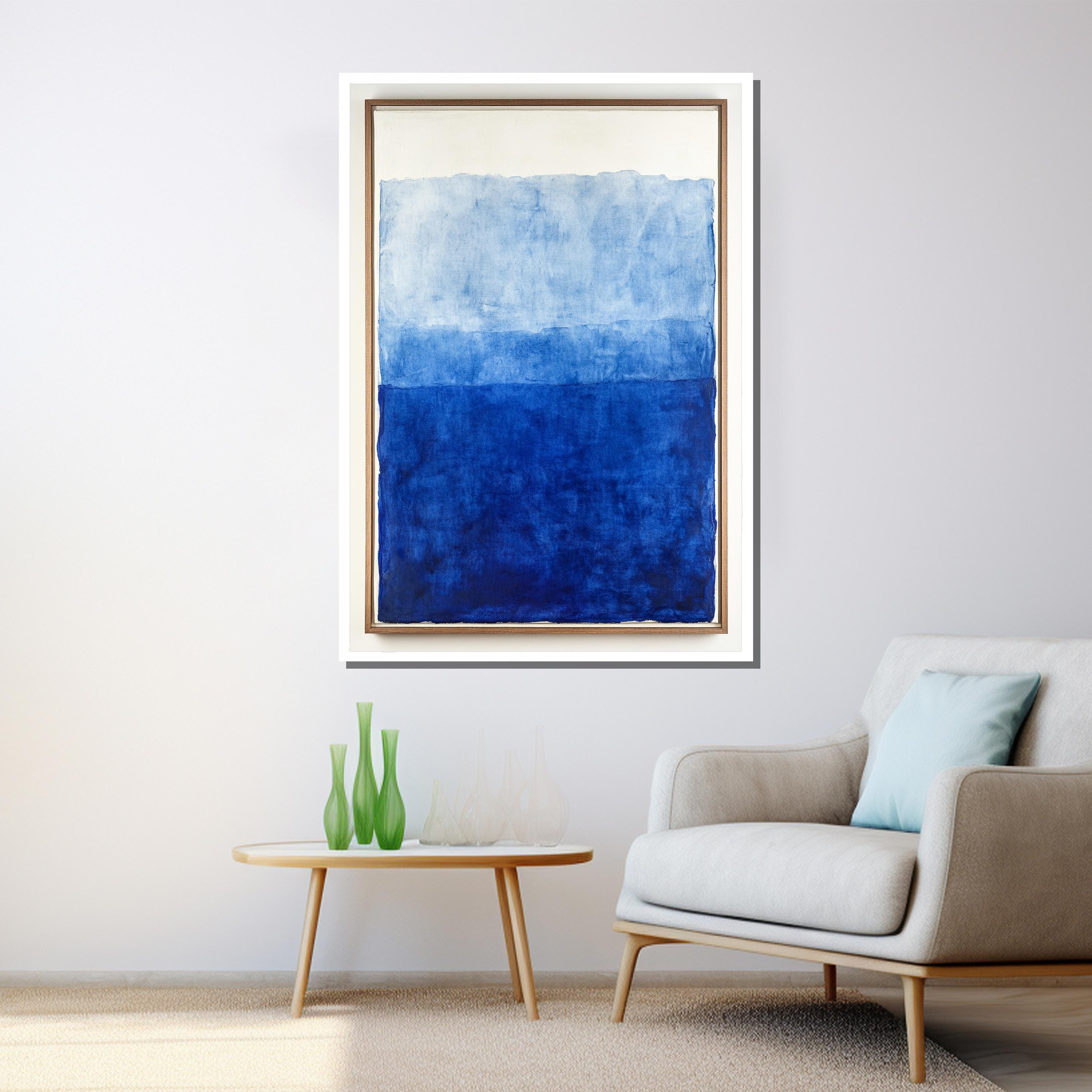 Mark Rothko Untitled Light Blue Mark Rothko Blue Abstract Canvas Painting - Modern Wall Art in Deep and ...