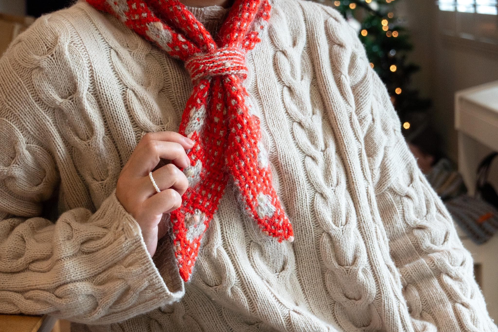 Crochet Braid Cable Reversible Hiking Scarf Irish Scarf Pattern