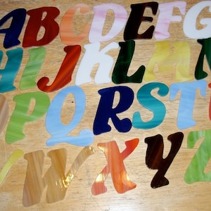 Stained Glass Letters and Numbers 2.5"