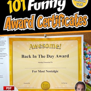 101 Funny Award Certificates - Etsy