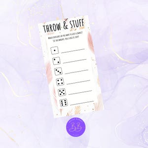 Tarjeta de desafío de ahorro Throw & Stuff