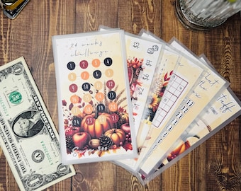 Conjunto de desafío de ahorro de otoño (11 tarjetas)