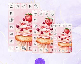 Desafío de Ahorro Cupcake de Fresa