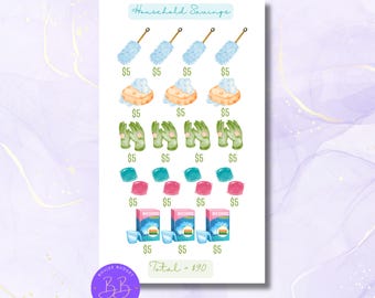 Reto de Ahorro Familiar / Seguimiento del Fondo de Reserva Laminado / Inserto para Carpeta A6 / Relleno de Efectivo