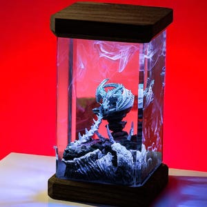 Handmade Dragon LED Lamp: Feng Shui Desk Decoration