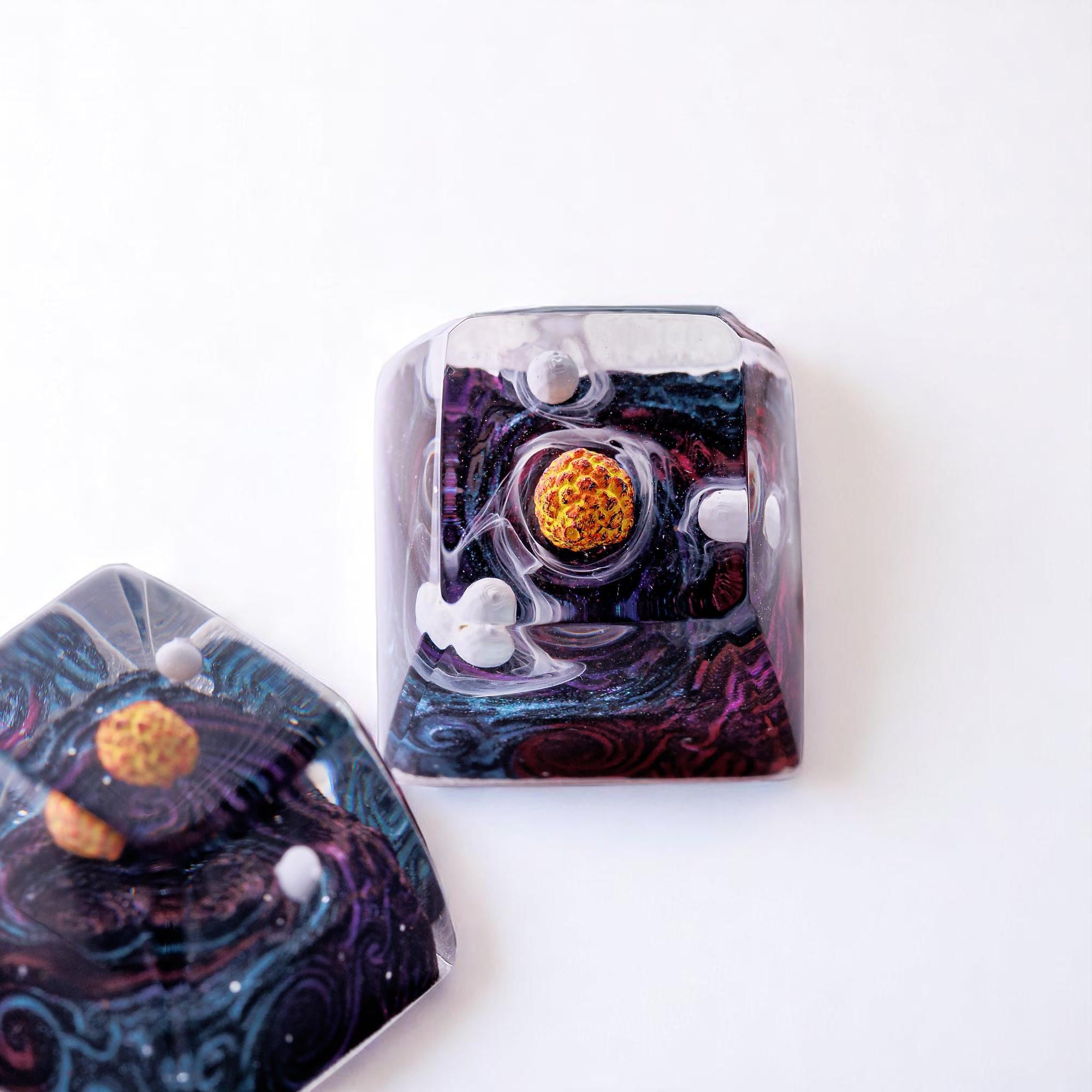 Fire Planet Resin Keycap: Artisan Cherry MX Keyboard Accessory - Etsy